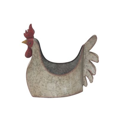 Image showing  Iron Farmhouse Planter, 12 in. x 16 in., Grey