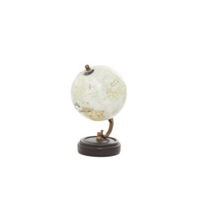 Harper & Willow Vintage PVC Globe with Iron and Wood Base, 9 in. x 5 in ...