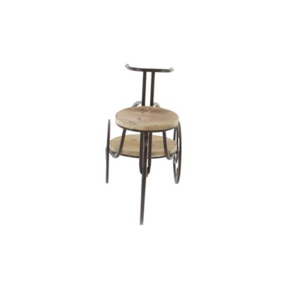 Image showing  Brown Metal Indoor Outdoor 2 Tier Bike Plantstand 25 in. x 10 in. x 19 in.