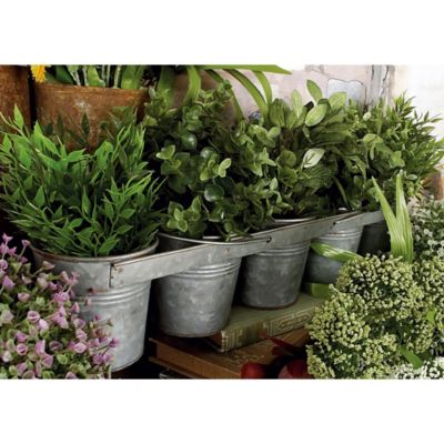 Harper & Willow Gray Metal Farmhouse Planter, 23 in. x 5 in. x 5 in.