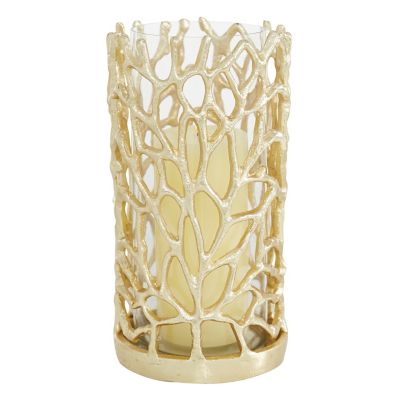 Image showing  10 in. Aluminum Coastal Candle Holder, Gold