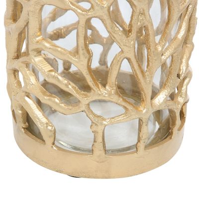 Image showing  10 in. Aluminum Coastal Candle Holder, Gold
