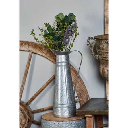 Harper & Willow 9" x 7" x 20" Silver Metal Indoor/Outdoor Watering Can Planter Planters