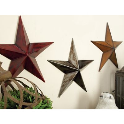 Harper & Willow Multicolor Metal Rustic Outdoor Wall Decor, 12 in., 3 pc.
