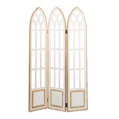 Image showing  Wooden Farmhouse Room Divider Screen, 72 in. x 48 in., White