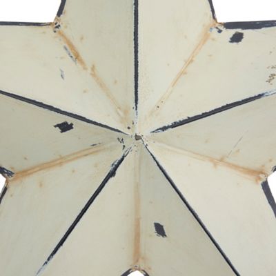 Image showing  Cream Metal Star Wall Decor, 3 pc.