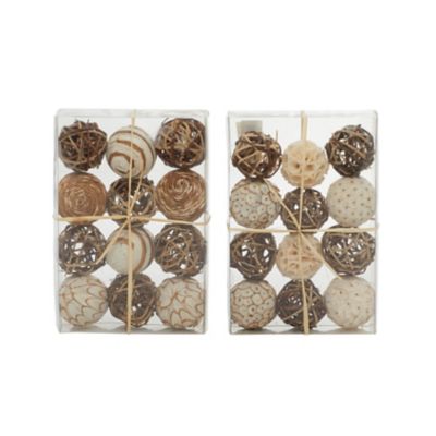 Image showing  Dried Flowers Natural Orbs and Vase Filler, 10 in. x 7 in., 2 pc.