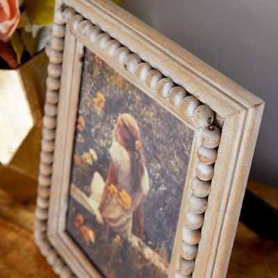 Image showing  6 in. x 8 in. Wood Bohemian Photo Frames, 9 in. x 11 in., Light Brown, 2 pc.