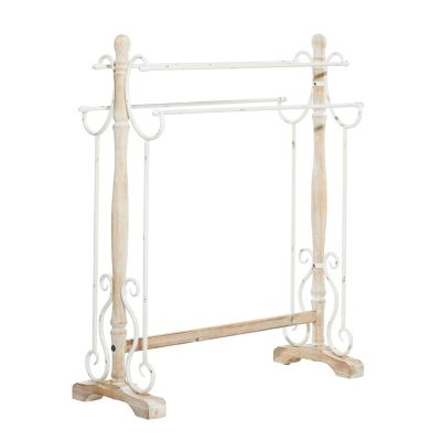 Image showing  Light Brown Wood Farmhouse Coat Rack, 40 in. x 34 in. x 14 in.