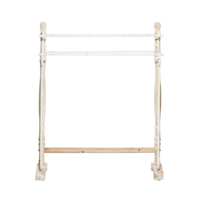 Image showing  Light Brown Wood Farmhouse Coat Rack, 40 in. x 34 in. x 14 in.