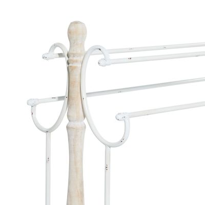 Image showing  Light Brown Wood Farmhouse Coat Rack, 40 in. x 34 in. x 14 in.