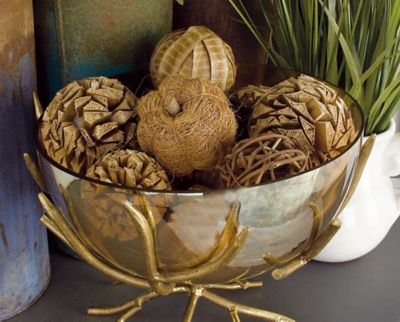 Harper & Willow Brown Dried Flowers Natural Orbs and Vase Fillers, 6 in. x 19 in., 2-Pack