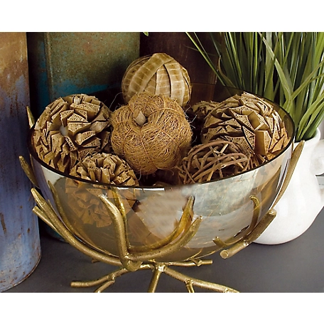 Harper & Willow Brown Dried Flowers Natural Orbs and Vase Fillers, 6 in. x 19 in., 2-Pack