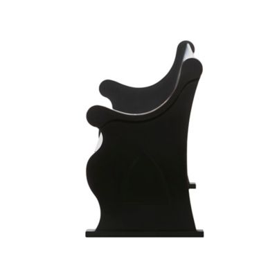 Image showing  Black Wood Storage Bench with Scrolled Armrests 50" x 24" x 36"