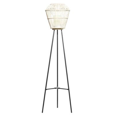 Image showing  White Metal Natural Lantern, 55 in. x 13 in. x 13 in.