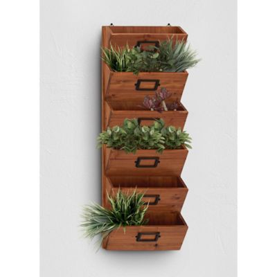 Harper & Willow Traditional Wooden Magazine Rack Holder, Brown