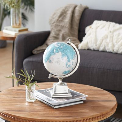 Harper & Willow Aluminum Traditional Globe, 13 in. x 8 in. x 8 in., Turquoise