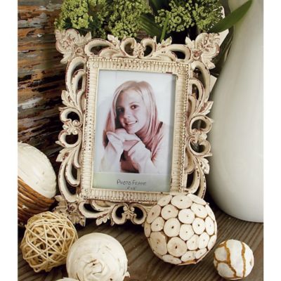 Harper & Willow Assorted Polystone Traditional Photo Frame Set, 11 in., 10 in., 9 in., Brass, 3 pc.