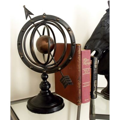 Harper & Willow Industrial Metal Armillary Sphere Sculpture, 17 in. x 10 in. x 7 in., Brown