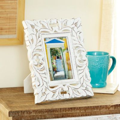 Harper & Willow 4 in. x 6 in. Polystone Traditional Photo Frame Set, 9 in.  x 11 in., White, 2 pc. at Tractor Supply Co.