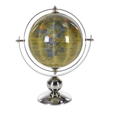 Image showing  Stainless Steel Globe, 10 in. x 7 in. x 11 in., Silver