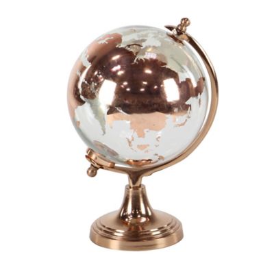 Image showing  Glass Traditional Globe, 13 in. x 8 in. x 8 in., Copper