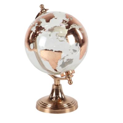 Image showing  Glass Traditional Globe, 13 in. x 8 in. x 8 in., Copper