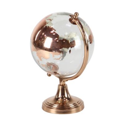 Image showing  Glass Traditional Globe, 13 in. x 8 in. x 8 in., Copper