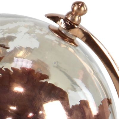 Image showing  Glass Traditional Globe, 13 in. x 8 in. x 8 in., Copper