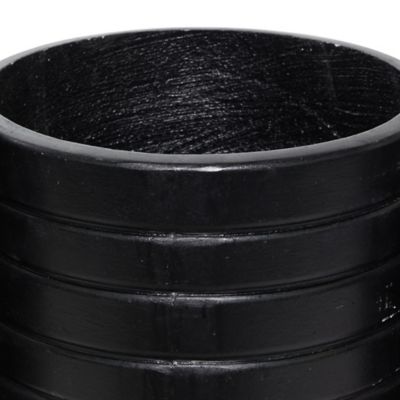 Image showing  Set of 3 Black MgO Planter 18", 16", 15"H