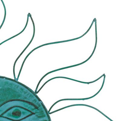 Image showing  Turquoise Metal Eclectic Outdoor Wall Decor, 30 in. x 30 in.