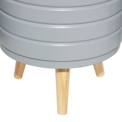 Image showing  Set of 3 Grey MgO Contemporary Planter 14 in., 16 in., 18 in.H