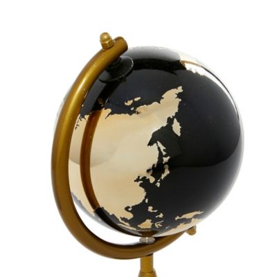 Image showing  Gold Ceramic Globe with Marble Base, 5 in. x 5 in. x 11 in.