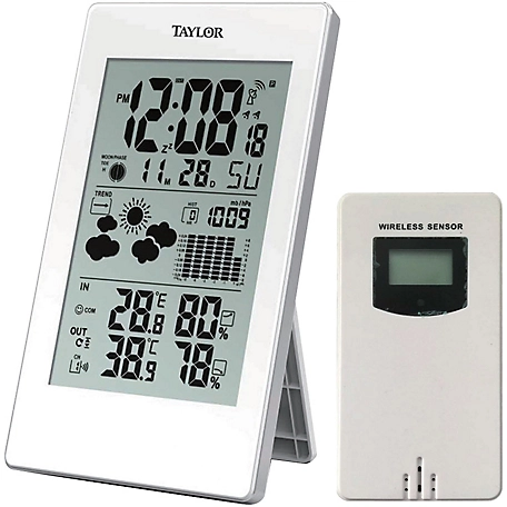 Taylor Digital Weather Forecaster with Barometer and Alarm Clock