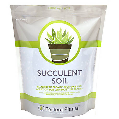 4 Quarts Fast Draining Pre-Mixed Course Blend Organic Succulent and Cactus Soil Mix