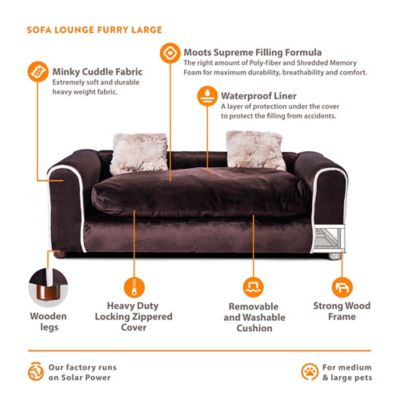 Image showing  Furry Sofa Lounge Pet Bed, Large