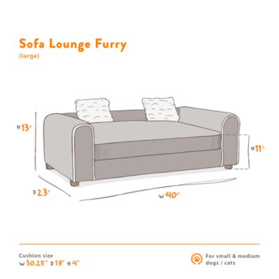 Image showing  Furry Sofa Lounge Pet Bed, Large