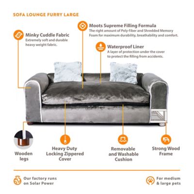 Image showing  Furry Sofa Lounge Pet Bed, Large