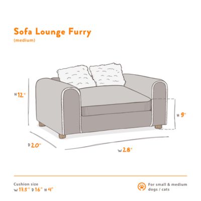 Image showing  Furry Sofa Lounge Pet Bed, Medium