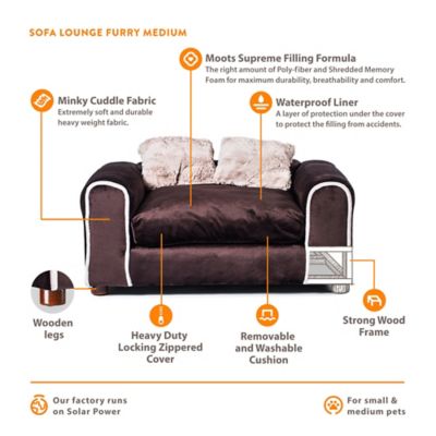 Image showing  Furry Sofa Lounge Pet Bed, Medium