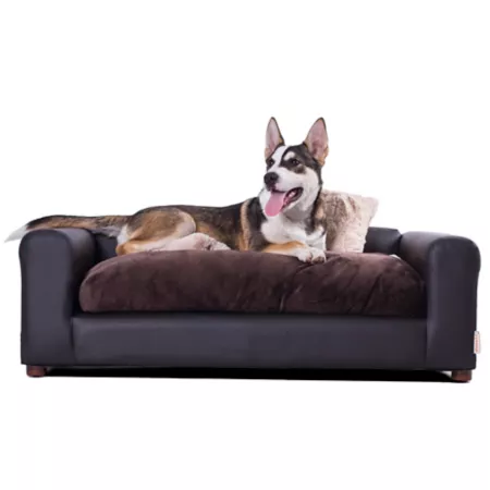 Moots Premium Faux Leather Pet Sofa Bed Large Pet Furniture Style Beds