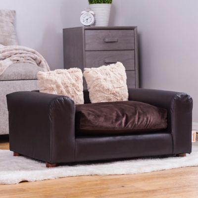 Image showing  Premium Leatherette Sofa Pet Bed, Medium