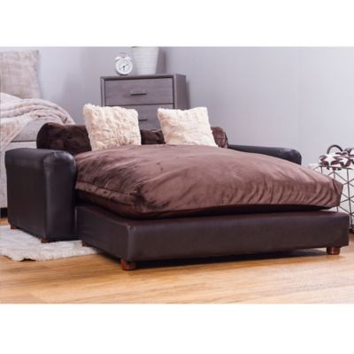 Image showing  Premium Leatherette Sofa Pet Bed, Extra Large