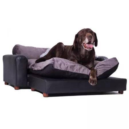 Moots Premium Faux Leather Pet Sofa Bed King Pet Furniture Style Beds