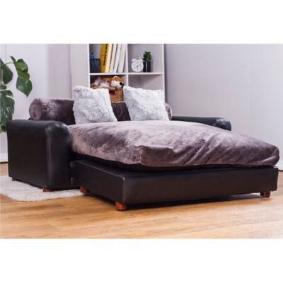Image showing  Premium Leatherette Sofa Pet Bed, Extra Large