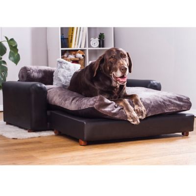 Image showing  Premium Leatherette Sofa Pet Bed, Extra Large