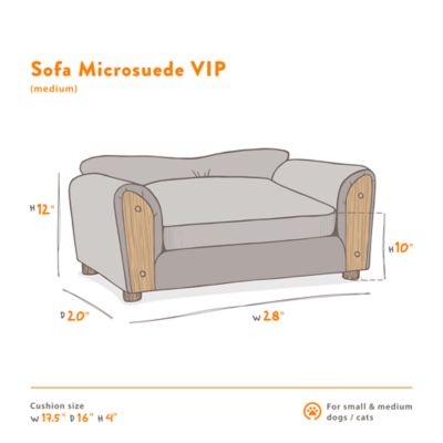 Image showing  VIP Microsuede Oak Couch Pet Bed, Medium