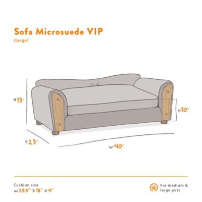 Image showing  VIP Microsuede Oak Couch Pet Bed, Large