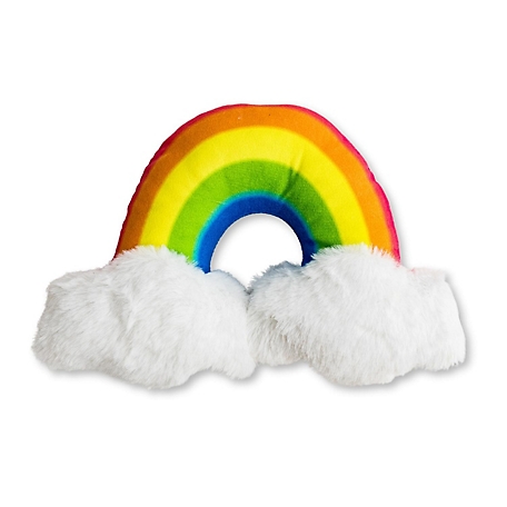JMP Enchanted Rainbow Magical Squeaker & Crinkle Plush Dog Toy