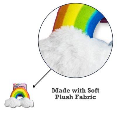 Image showing  Enchanted Rainbow Magical Squeaker and Crinkle Plush Dog Toy